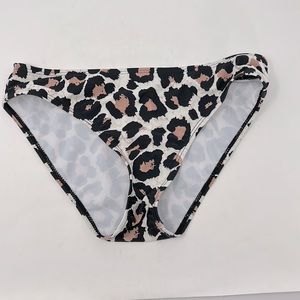 Nagoo Tan Black Leopard Bikini Swim Bottoms Size Small